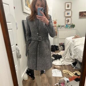 Vince Camuto Women's Grey Belted Coat